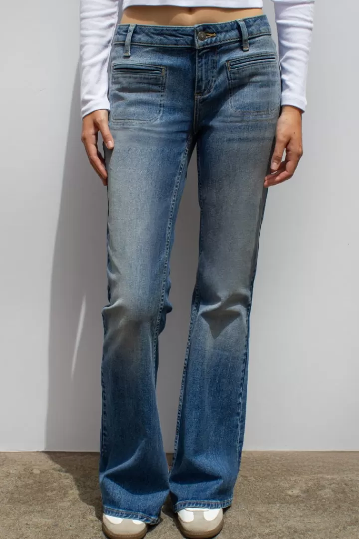 Online Jeans flare con bolsillos delante Mujer Denim