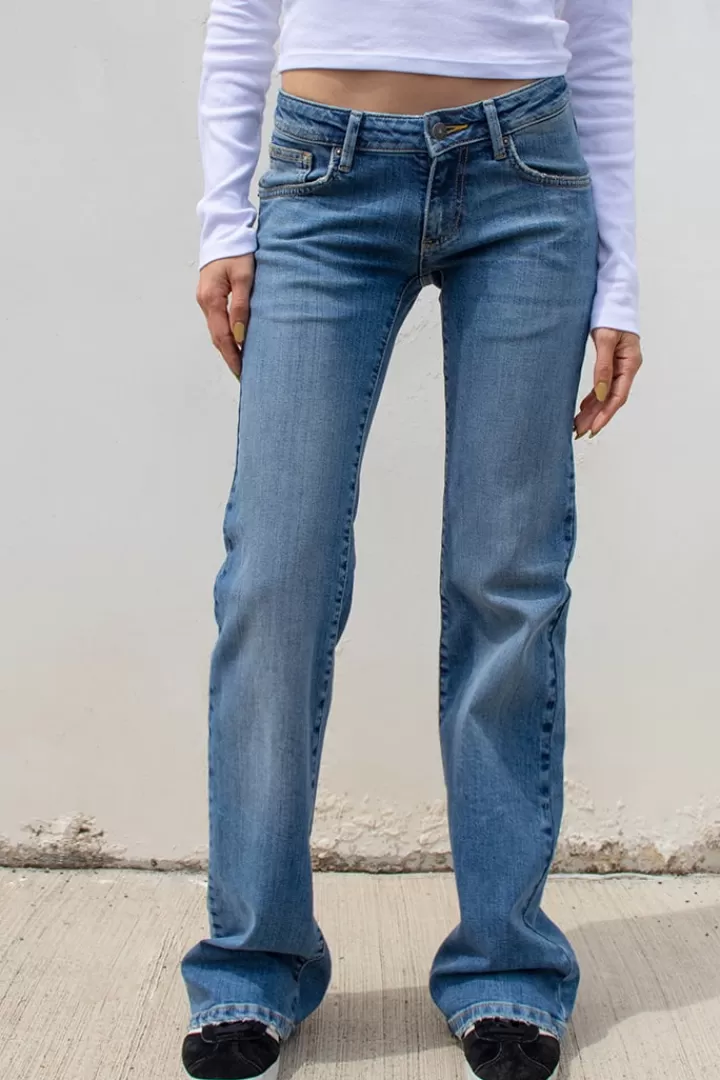 Best Sale Jeans flare low waist Mujer Denim