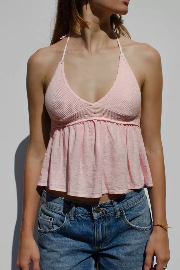 Best Sale Top con volante Mujer Top